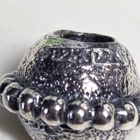 Authentic Trollbeads Small Planet Charm Sterling Silver Bead 925 Retired - Picture 2 of 4